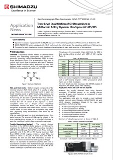 Trace Level Quantitation of 6 Nitrosamines in Metformin API by Dynamic Headspace GC-MS/MS PDF