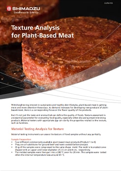 Texture Analysis for Plant-Based Meat