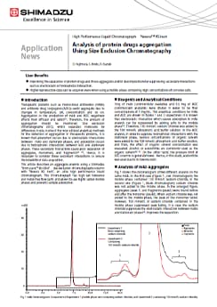 Analysis of protein drugs aggregation Using Size Exclusion Chromatography