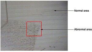 Fig. 5 Infrared Microphotograph of Abnormal Area on a Film Surface