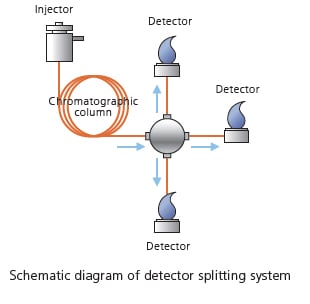 Schematic diagram of detector splitting system