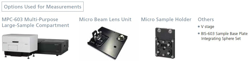 MPC-603 Multi-Purpose Large-Sample Compartment, Micro Beam Lens Unit, Micro Sample Holder