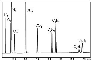 Example of the Simultaneous Analysis of Gases in a Rechargeable Lithium-Ion Battery