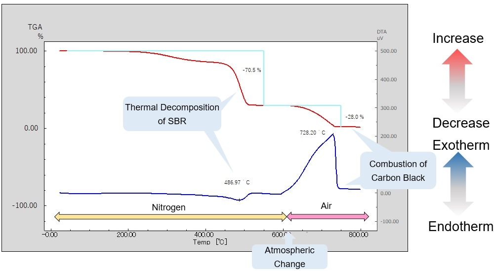 Sample Data of a TG-DTA