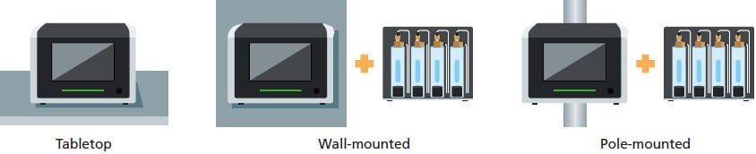 Small, lightweight total organic carbon analyzer cabinet