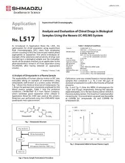 Analysis and Evaluation of Chiral Drugs in Biological Samples Using the Nexera UC-MS/MS System