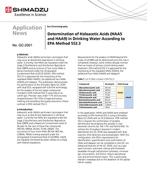 Determination of Haloacetic Acids (HAA5 and HAA9) in Drinking Water According to EPA Method 552.3