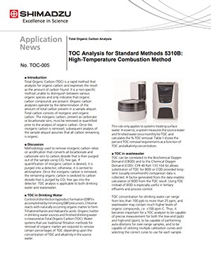 TOC Analysis for Standard Methods 5310B: High-Temperature Combustion Method