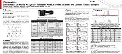 Simultaneous LC-MS/MS Analysis of Haloacetic Acids, Bromate, Chlorate, and Dalapon in Water Samples