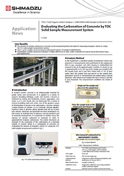 Application News - Evaluating the Carbonation of Concrete by TOC Solid Sample Measurement System