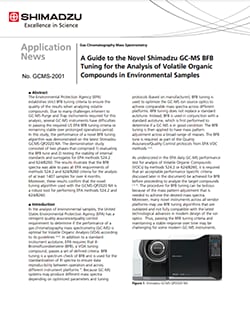 A Guide to the Novel Shimadzu GC-MS BFB Tuning for the Analysis of Volatile Organic Compounds in Environmental Samples