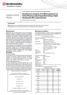 Simultaneous Analysis of 10 Nitrosamines in an Active Pharmaceutical Ingredient Using a Triple Quadrupole Mass Spectrometer