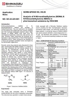Analysis of N-Nitrosodimethylamine (NDMA)