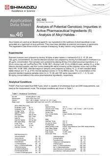 Analysis of Potential Genotoxic Impurities in Active Pharmaceutical Ingredients