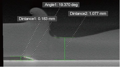 Measurement of plate thickness and gap near the joint