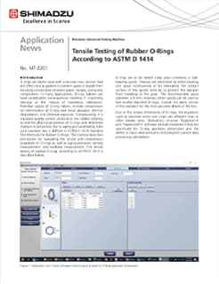 Tensile Testing of Rubber O-Rings According to ASTM D 1414