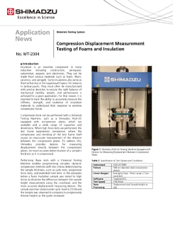 Compression Displacement Measurement Testing of Foams and Insulation PDF Thumb
