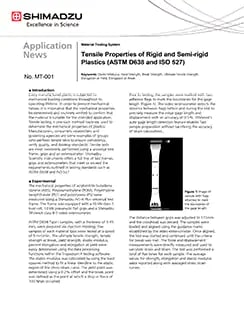 Tensile Properties of Rigid and Semi-rigid Plastics (ASTM D638 and ISO 527)