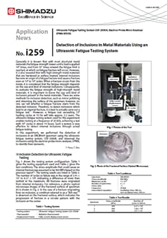 Detection of Inclusions in Metal Materials Using an Ultrasonic Fatigue Testing System