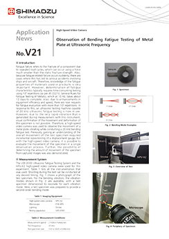 Observation of Bending Fatigue Testing of Metal Plate at Ultrasonic Frequency