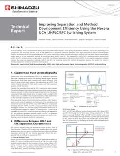 Improving Separation and Method Development Efficiency Using the Nexera UC/s UHPLC/SFC Switching System
