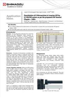 Quantitation of 6 Nitrosamines in Losartan API by LC-MS/MS system as per the proposed USP General Chapter <1469>