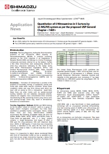 Quantitation of 6 Nitrosamines in 5 Sartans by LC-MS/MS system as per the proposed USP General Chapter <1469> PDF