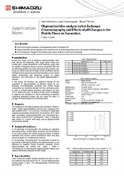 Oligonucleotides analysis by Ion Exchange Chromatography and Effects of pH Changes in the Mobile Phase on Separation