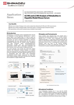 GC/MS and LC/MS Analysis of Metabolites in Hepatitis Model Mouse Serum
