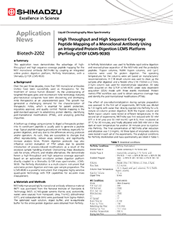 High Throughput and High Sequence Coverage Peptide Mapping of a Monoclonal Antibody Using an Integrated Protein Digestion LCMS Platform PDF