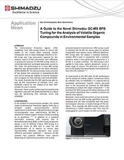 A Guide to the Novel Shimadzu GC-MS BFB Tuning for the Analysis of Volatile Organic Compounds in Environmental Samples