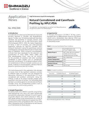 Natural Cannabinoid and Cannflavin
Profiling by HPLC-PDA