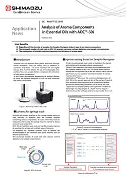 Analysis of Aroma Components in Essential Oils with AOC-30i