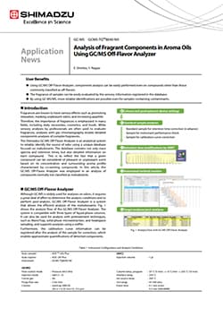 Analysis of Fragrant Components in Aroma Oils Using GC/MS Off-Flavor Analyzer