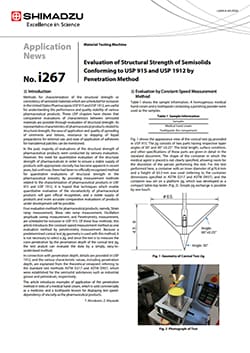 Evaluation of Structural Strength of Semisolids Conforming to USP 915 and USP 1912 by Penetration Method