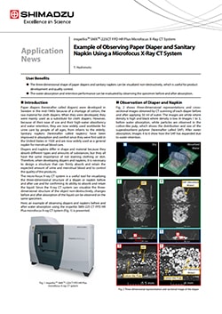Example of Observing Paper Diaper and Sanitary Napkin Using a Microfocus X-Ray CT System