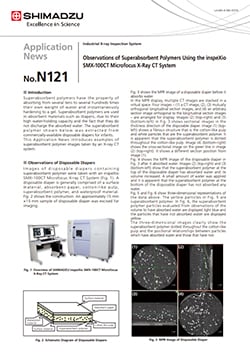 Observations of Superabsorbent Polymers Using the inspeXio SMX-100CT Microfocus X-Ray CT System