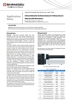 A Direct Method for the Determination of 13 Nitrosamines in Water by LCMS-8045 System
