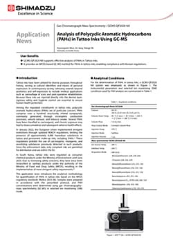 Analysis of Polycyclic Aromatic Hydrocarbons (PAHs) in Tattoo Inks Using GC-MS