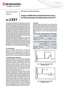 Analysis of DPRA (Direct Peptide Reactivity Assay) for Skin Sensitization Testing Using ProminenceTM-i