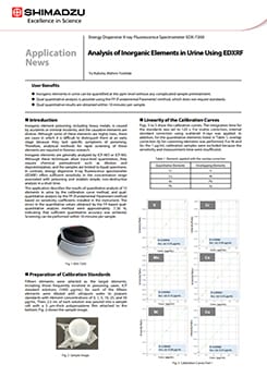 Analysis of Inorganic Elements in Urine Using EDXRF