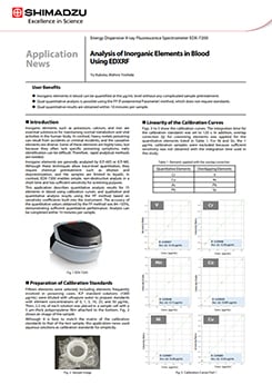 Analysis of Inorganic Elements in Blood Using EDXRF