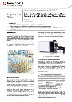 Determination of 23 Nutritional, Essential and Toxic Elements in Urine by ICP-MS Using Alkaline Dilution