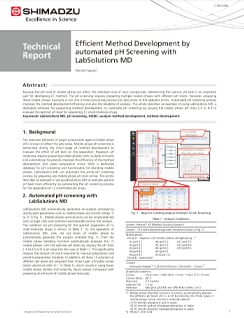 Efficient Method Development by automated pH Screening with LabSolutions MD