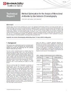 Method Optimization for the Analysis of Monoclonal Antibodies by Size-Exclusion Chromatography