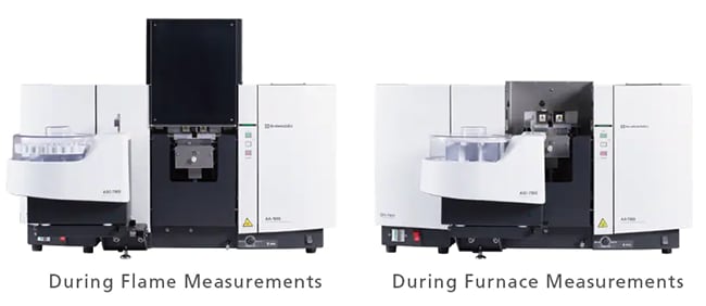 During flame measurement, during furnace measurements