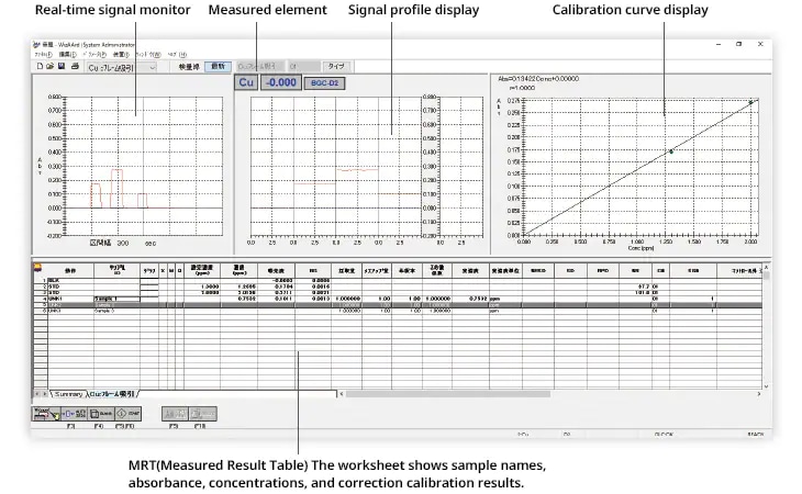 Measurement Screen Layout 