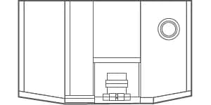 AA-7800/AAC Dual Atomizer System Dimensions (Top surface)