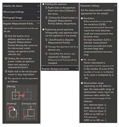 Infrared Microscope Software AMsolution Guidance Function