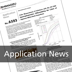 Application News - Color Measurement of Solutions with the UV-1900 Spectrophotometer: Differentiating the Colors of Japanese White Dashi Soup Bases